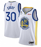 Men's Golden State Warriors #30 Stephen Curry White With No.6 Patch Stitched Jersey,baseball caps,new era cap wholesale,wholesale hats